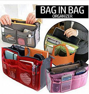 Dual Bag in Bag Organizer Tas Multifungsi Korea Korean Bag Wadah Make Up Serba Guna – 008